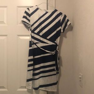 Navy and White Dress